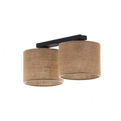 TK Lighting plafon Juta 2xE27 czarno/naturalny 6583 (6583)
